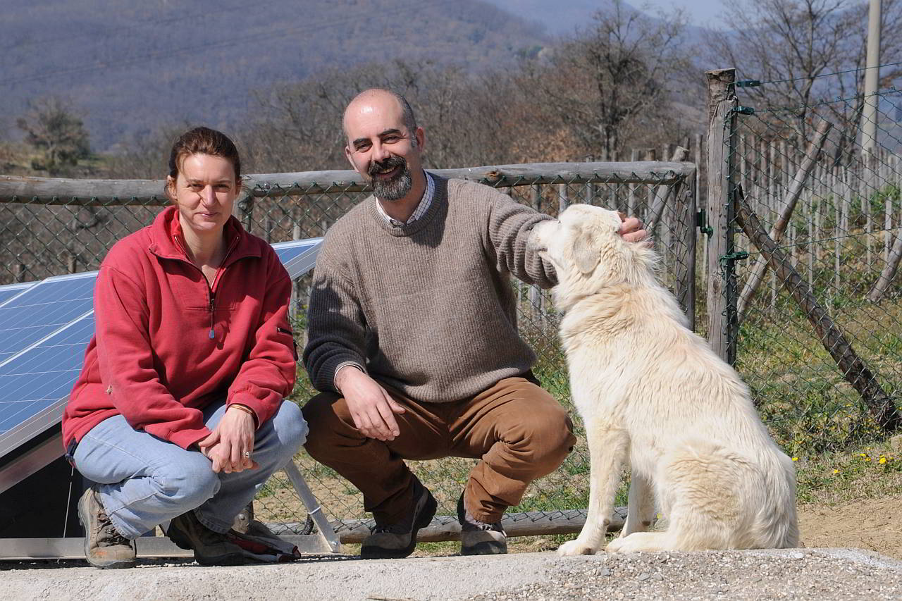 Elena, Bruno e Settembre, il cane